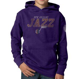 Youth ’47 New Orleans Jazz Retro Hoodie Purple Vintage Logo